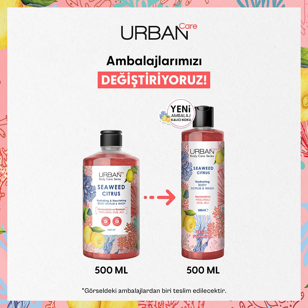 Urban Care Seaweed Citrus Moisturising and Nourishing Scrub Shower Gel 500ml / 16.9fl.oz