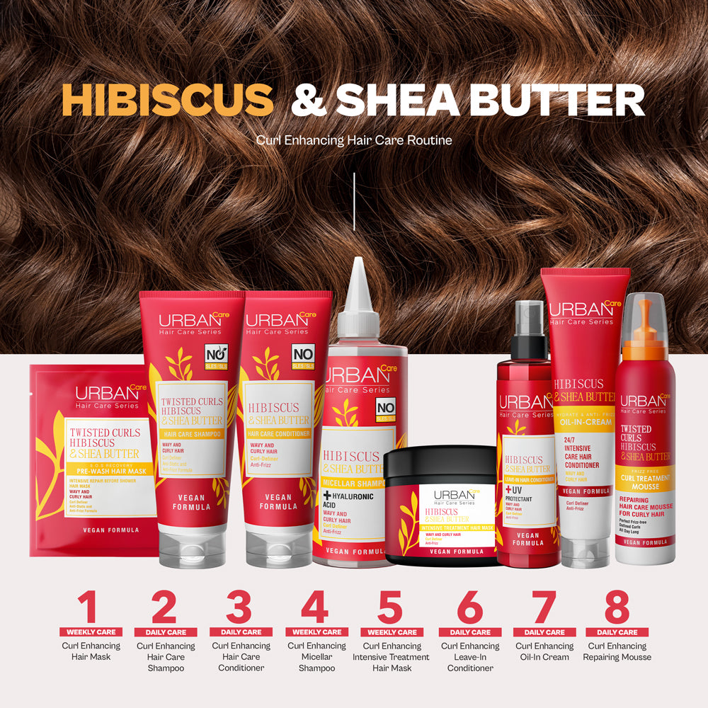 Urban Care Twisted Curls Hibiscus & Shea Butter Curl Treatment Mousse 200ml / 6.76fl.oz